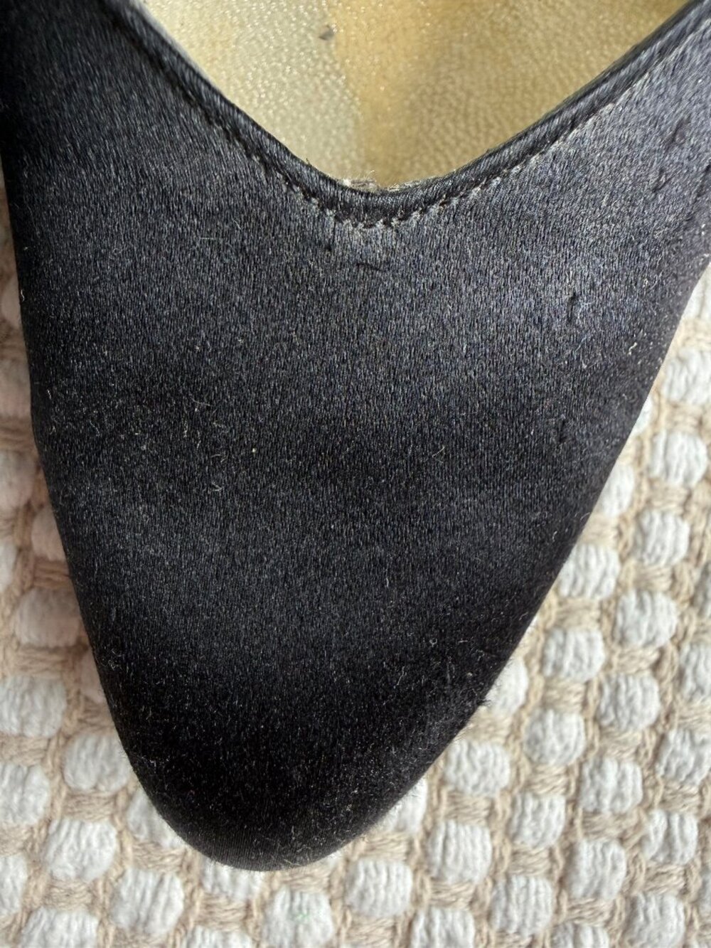 Ferragamo | Black Satin Slingback Heels Bow Pumps Classic Formal - Picture 4 of 15